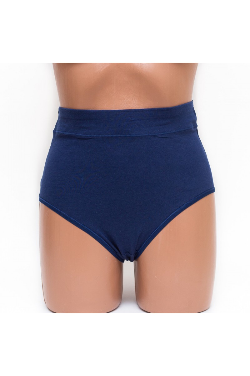 Жіночі трусики бавовна Antifu 612 сині k3478-6
