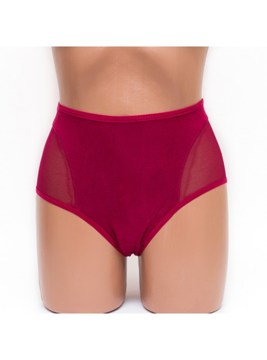 Женские трусики хлопок Menyalas 6664 бордовые k3479-3