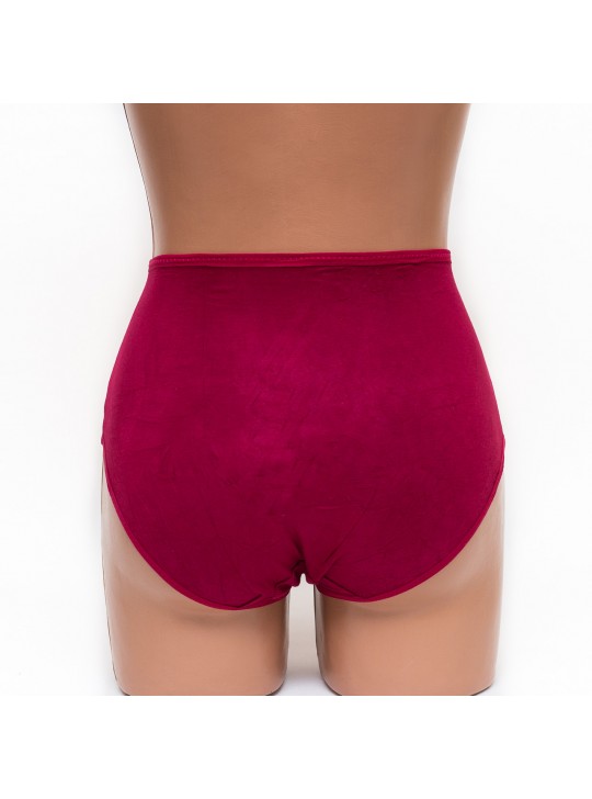 Женские трусики хлопок Menyalas 6664 бордовые k3479-3