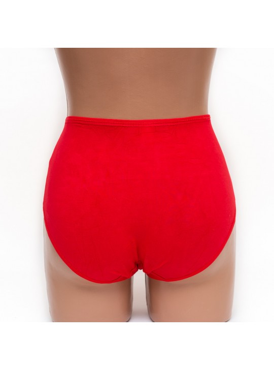 Женские трусики хлопок Menyalas 6664 красные k3479-5