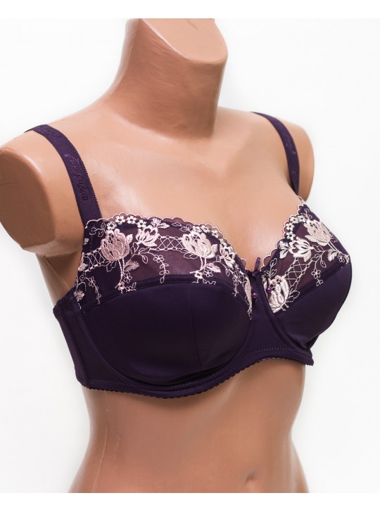 Бюстгальтер з вишивкою Anfen 5-705 фіолетовий 5-705-1