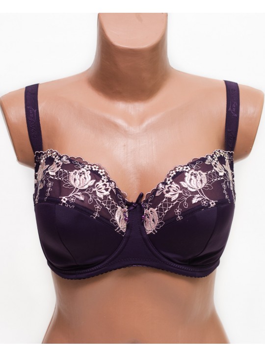 Бюстгальтер з вишивкою Anfen 5-705 фіолетовий 5-705-1