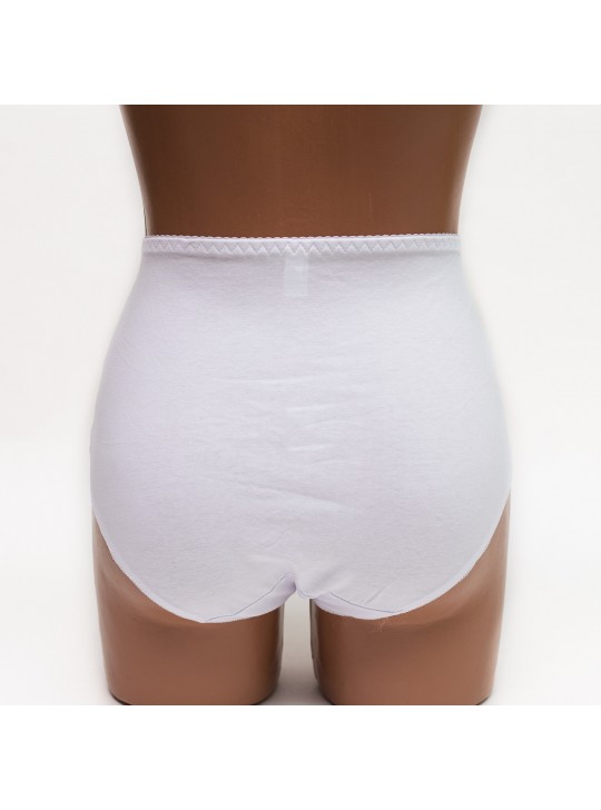 Женские трусики хлопок с кружевом Biweier 808 белые k3540-3