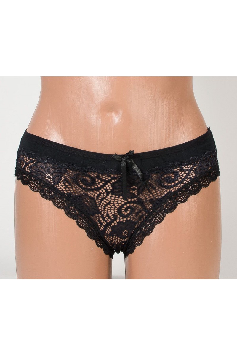 Женские трусы слип кружево хлопок L12-4