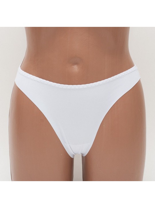 Женские трусы стринги бесшовные белые Hana k8125-1