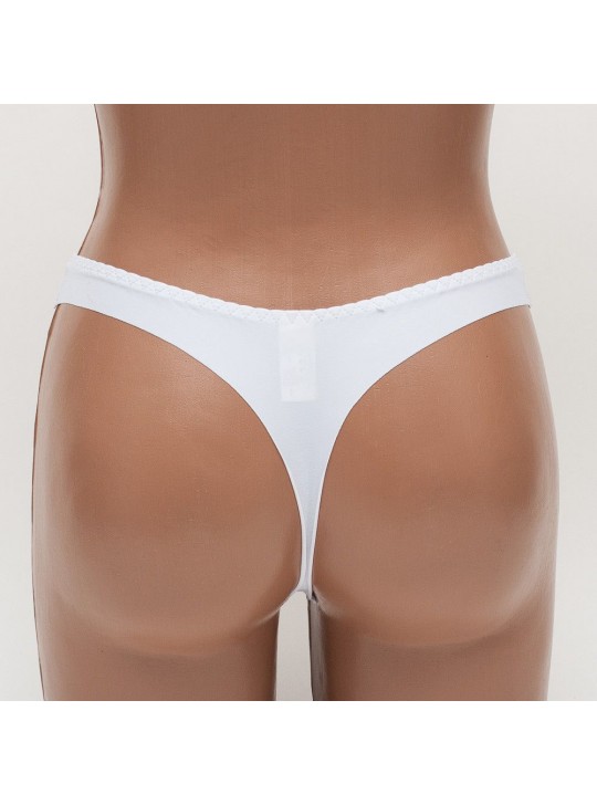Женские трусы стринги бесшовные белые Hana k8125-1