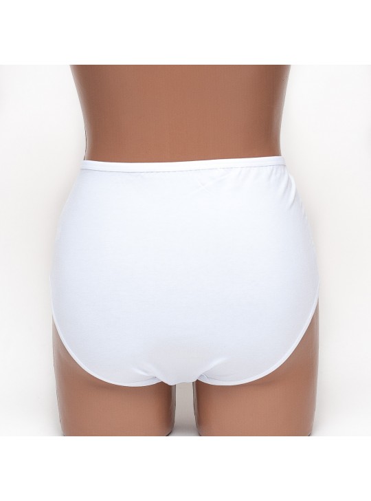 Женские трусы белые хлопок с завышенной талией  k3149-1