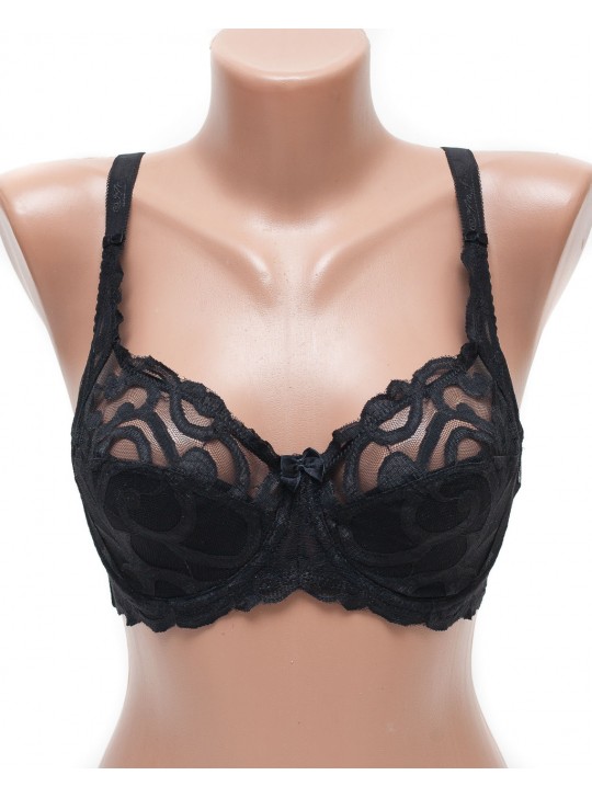 Бюстгальтер мереживний Anfen 609-6 чорний 609-6-1