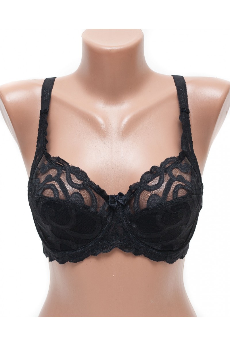 Бюстгальтер мереживний Anfen 609-6 чорний 609-6-1
