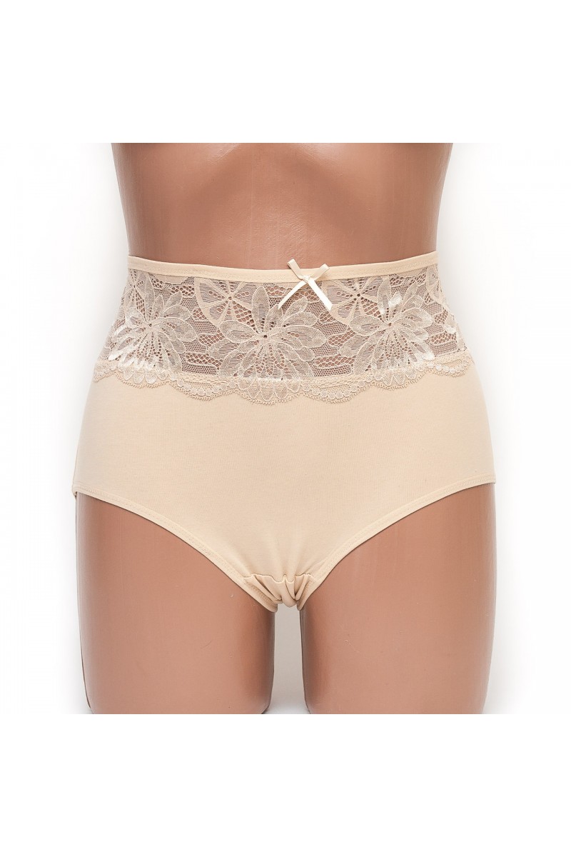 Женские трусы Хлопок высокая посадка бежевые р.52 L1006-5-52