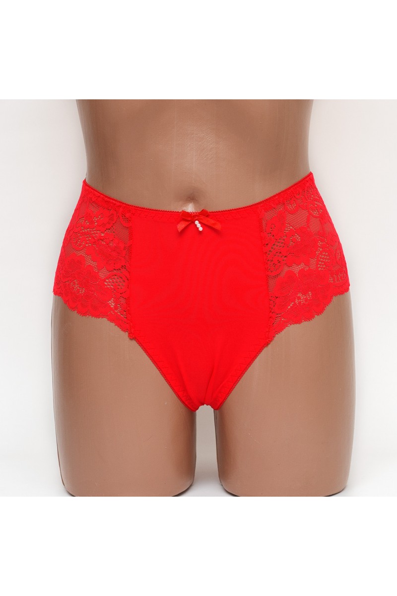 Женские трусики-стринги микрофибра с кружевом Biweier 1794 красные k3242-4
