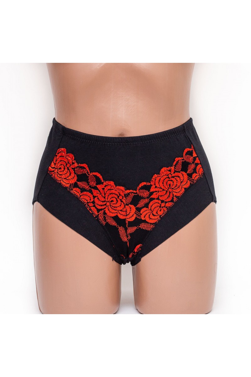 Трусики женские Antifu 7107 черные k3280-5