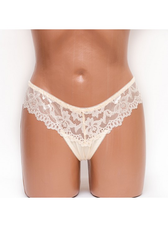 Трусики стринги Biweier 287 бежевые k3295-1