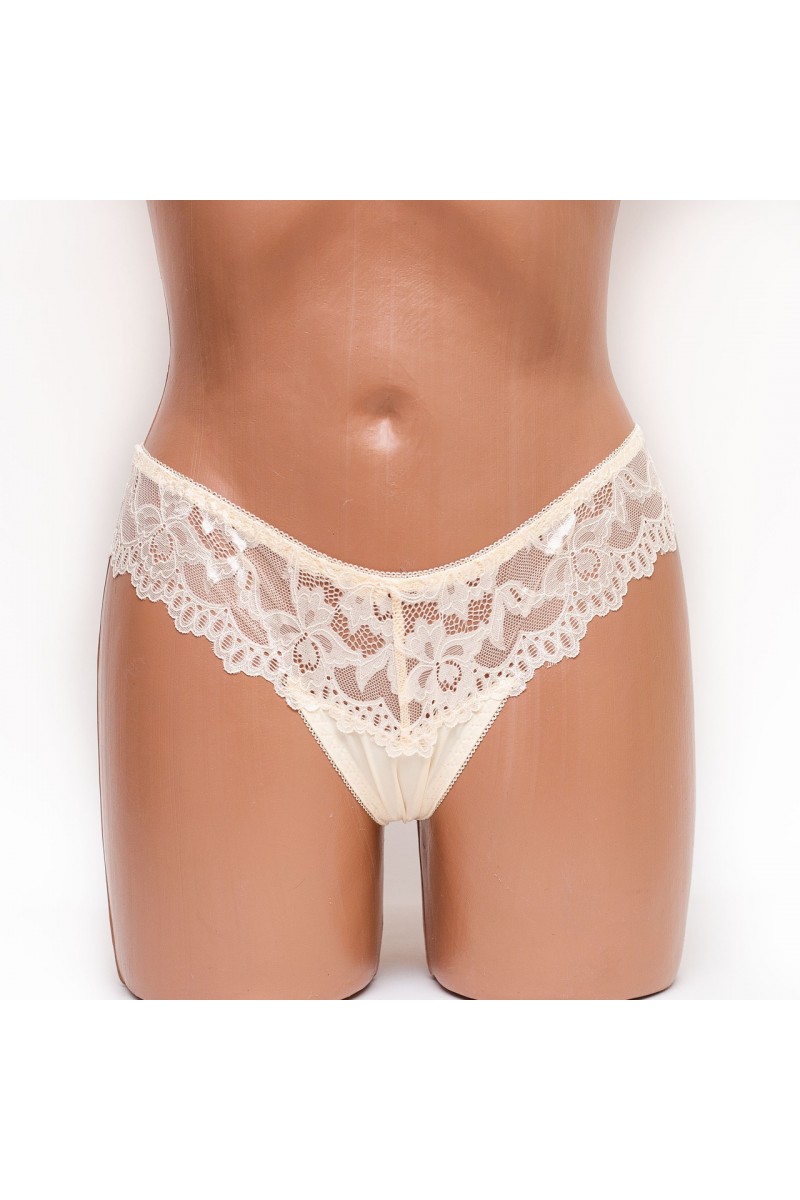 Трусики стринги Biweier 287 бежевые k3295-1