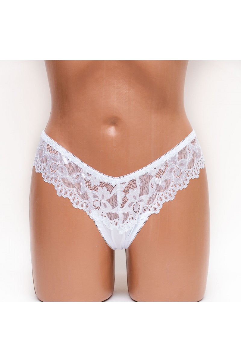 Трусики стринги Biweier 287 белые k3295-8