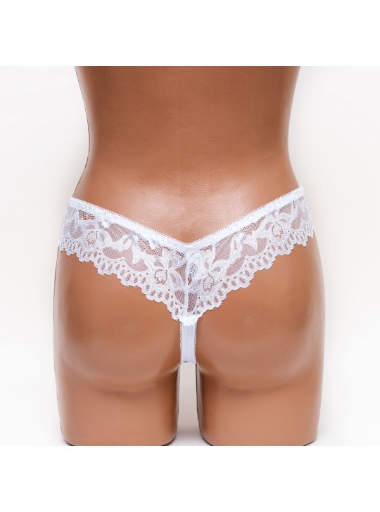 Трусики стринги Biweier 287 белые k3295-8