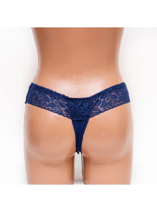 Женские трусики стринг  Mia 190 синие k3300-1