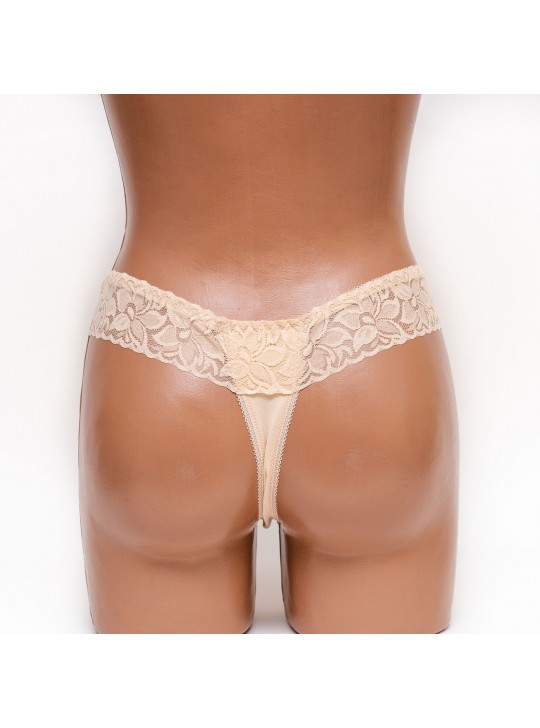 Женские трусики стринг  Mia 190 бежевые k3300-2