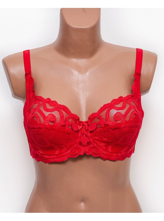 Бюстгальтер мереживний Anfen 609-6 червоний 609-6-3