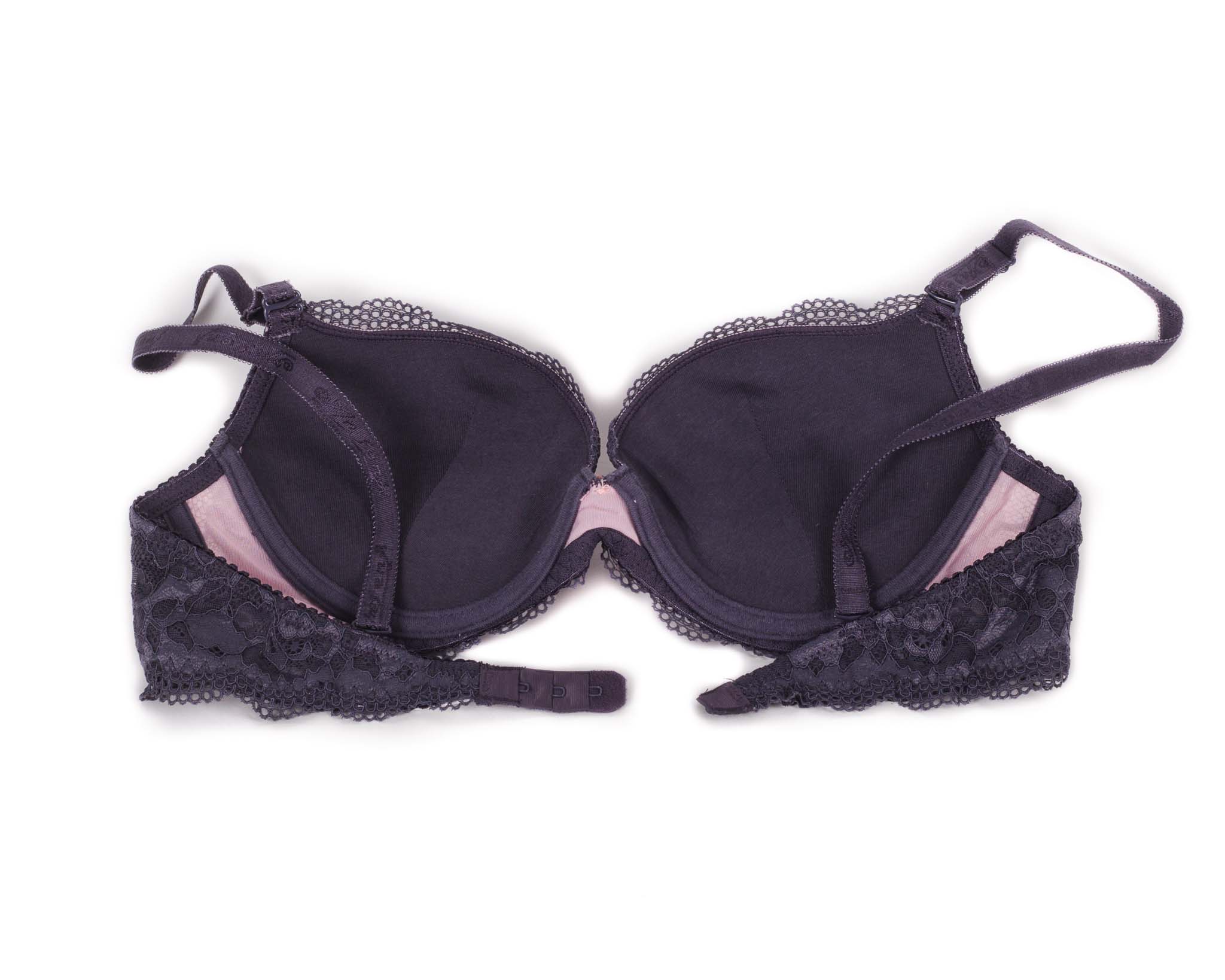 Бюстгальтер пуш ап з мереживною спинкою Anfen 2-013 сірий 2-013-1-1