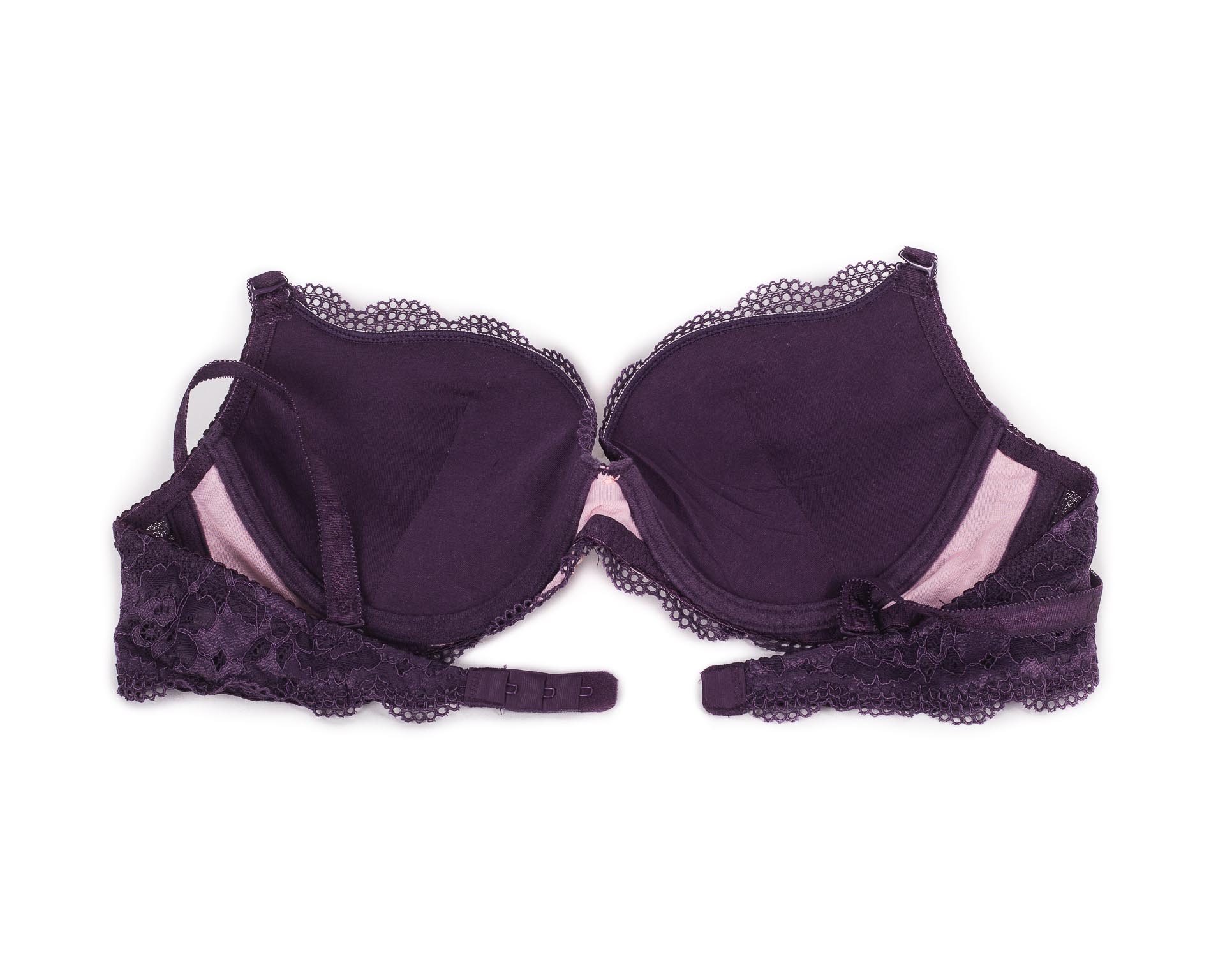 Бюстгальтер пуш ап з мереживною спинкою Anfen 2-013 фіолетовий 2-013-1