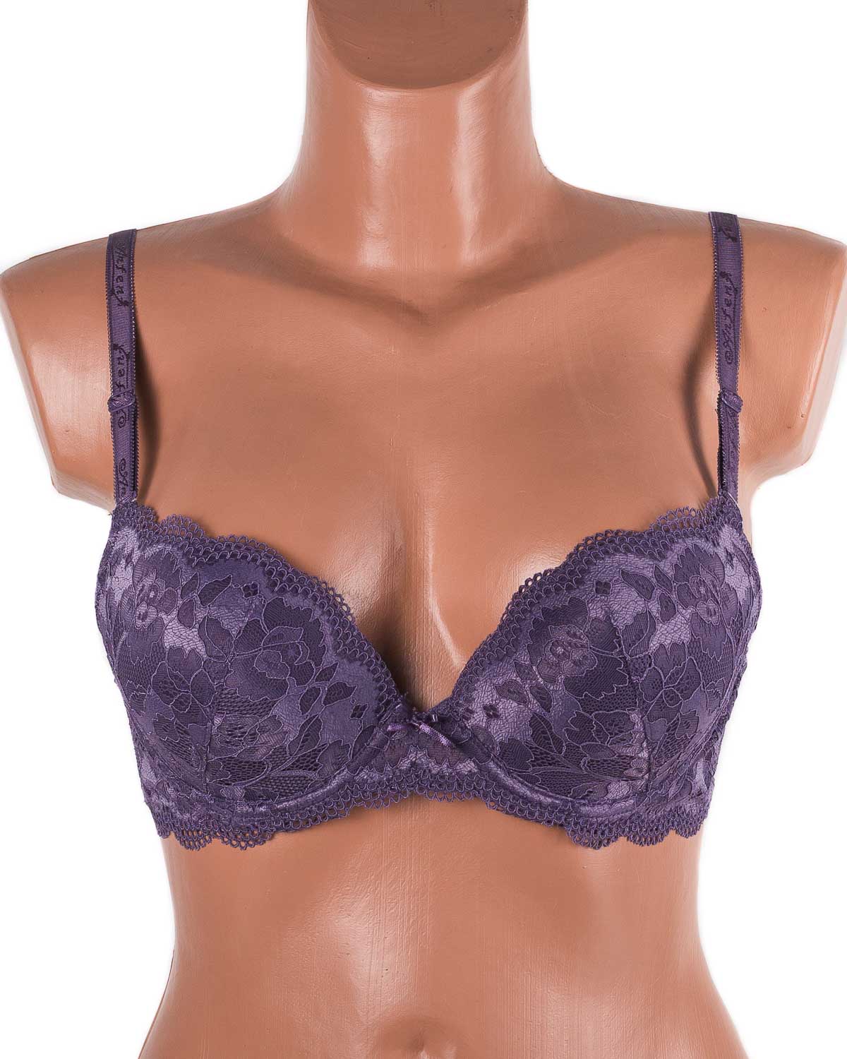 Бюстгальтер пуш ап з мереживною спинкою Anfen 2-013 мокко 2-013-2