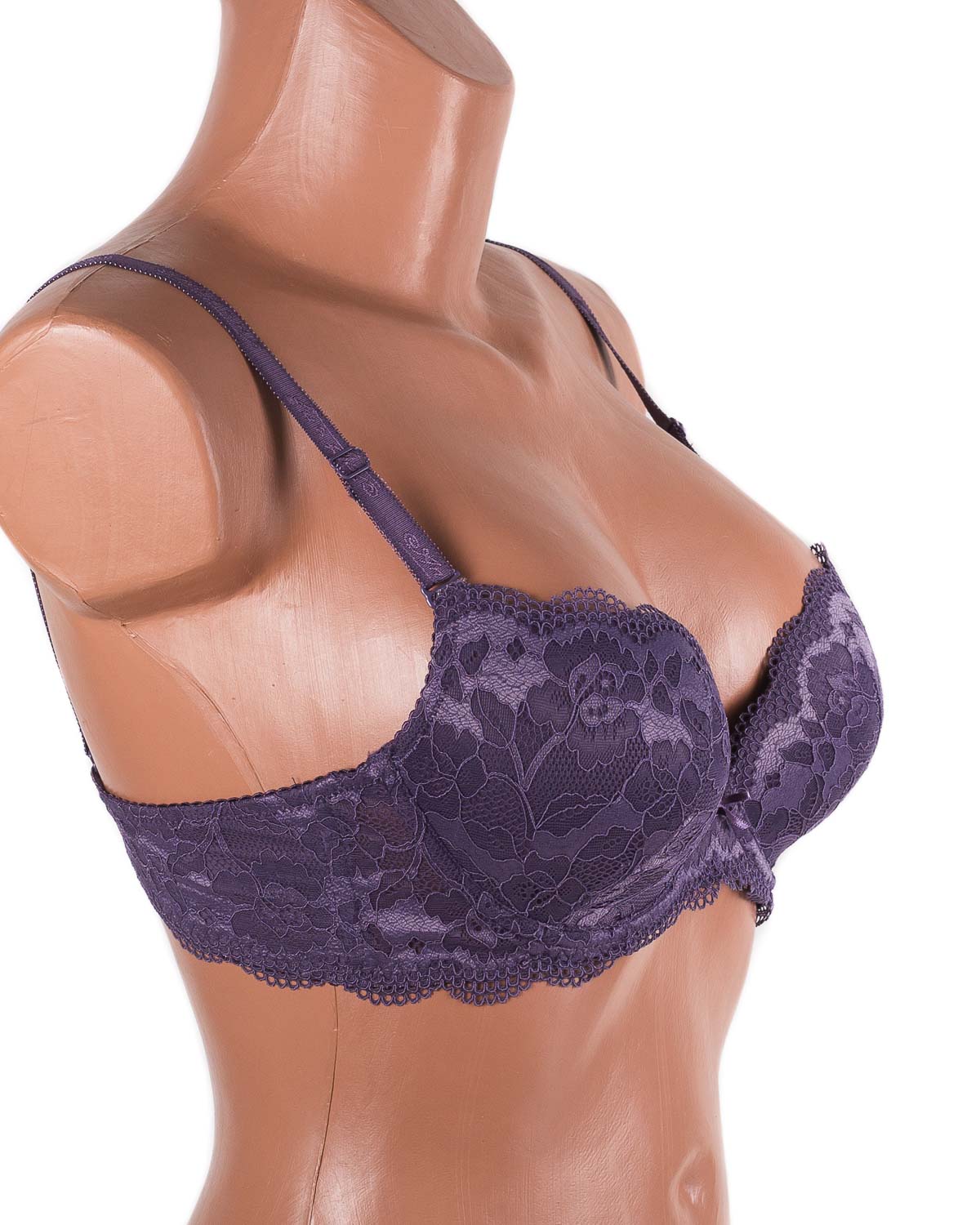 Бюстгальтер пуш ап з мереживною спинкою Anfen 2-013 мокко 2-013-2