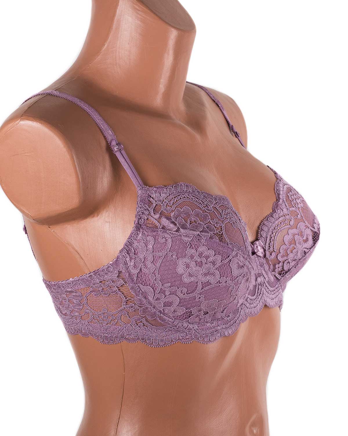 Бюстгальтер з мереживною спинкою Anfen 3-992 мокко 3-992-4