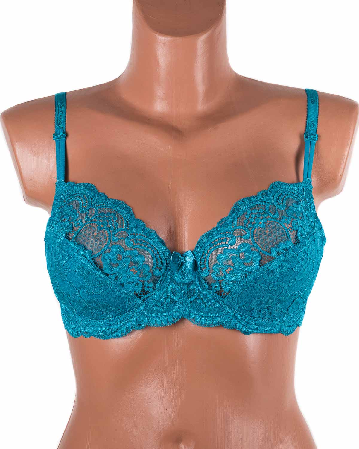 Бюстгальтер з мереживною спинкою Anfen 3-992 бірюзовий 3-992-6