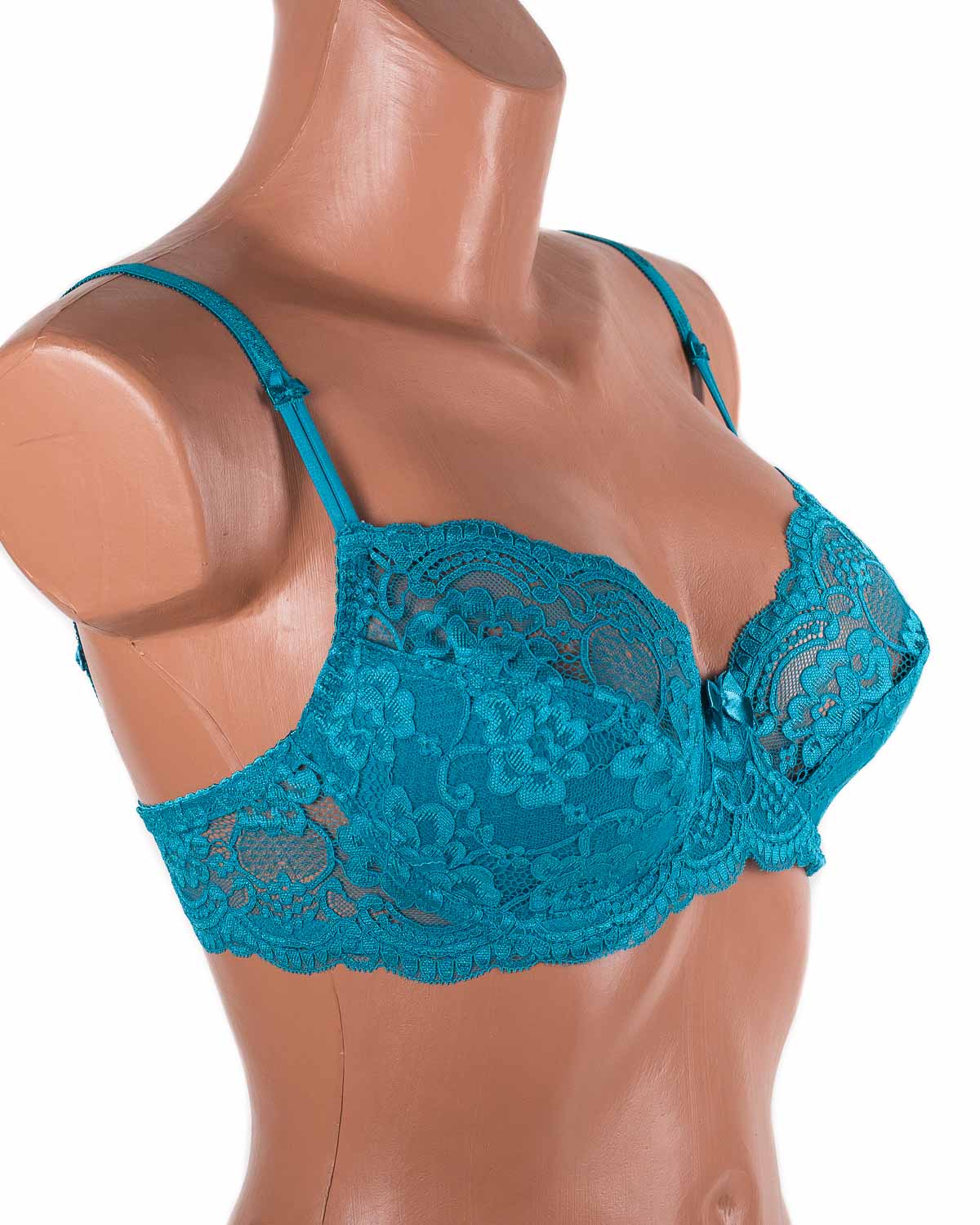 Бюстгальтер з мереживною спинкою Anfen 3-992 бірюзовий 3-992-6