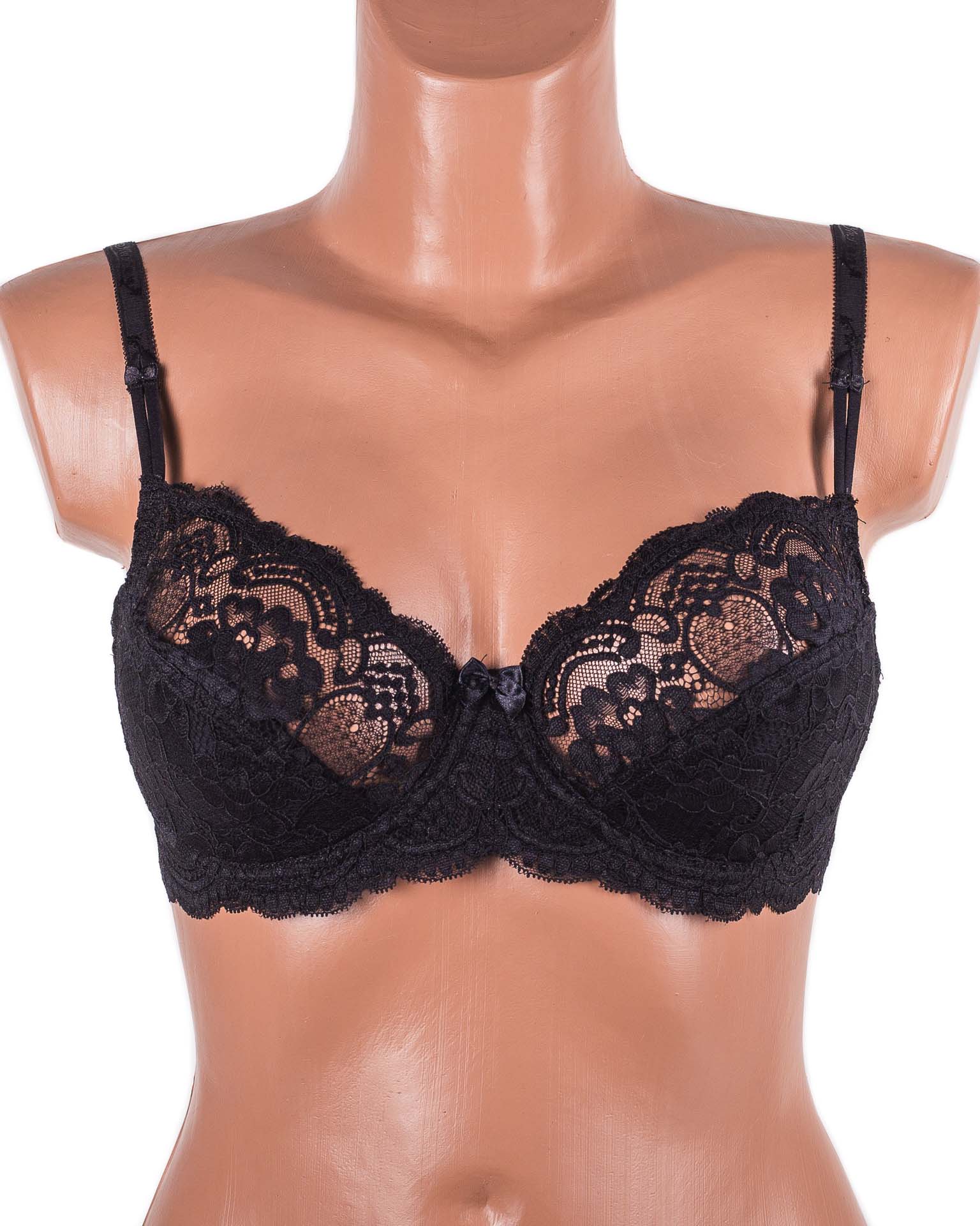 Бюстгальтер з мереживною спинкою Anfen 3-992 чорний 3-992-2