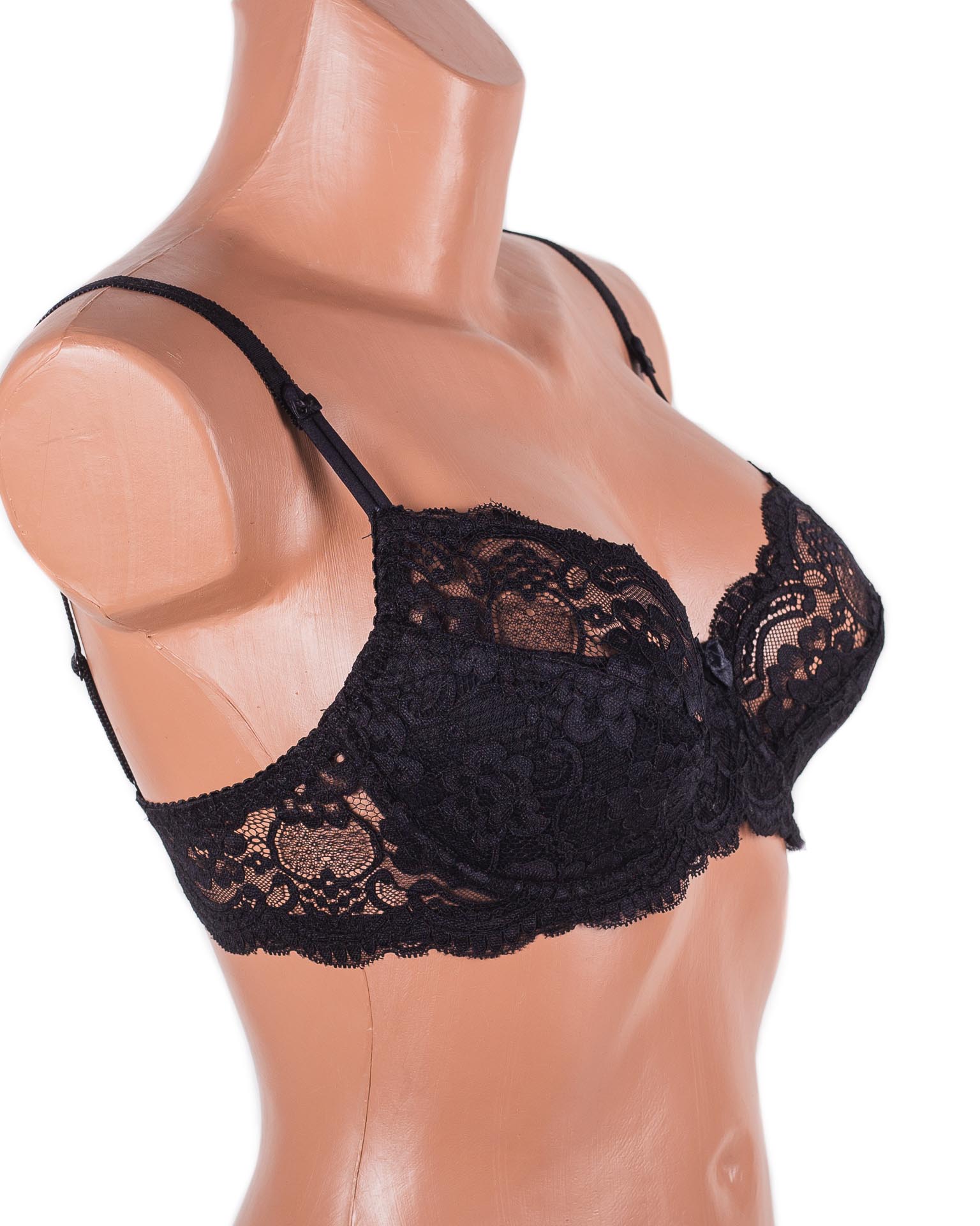 Бюстгальтер з мереживною спинкою Anfen 3-992 чорний 3-992-2