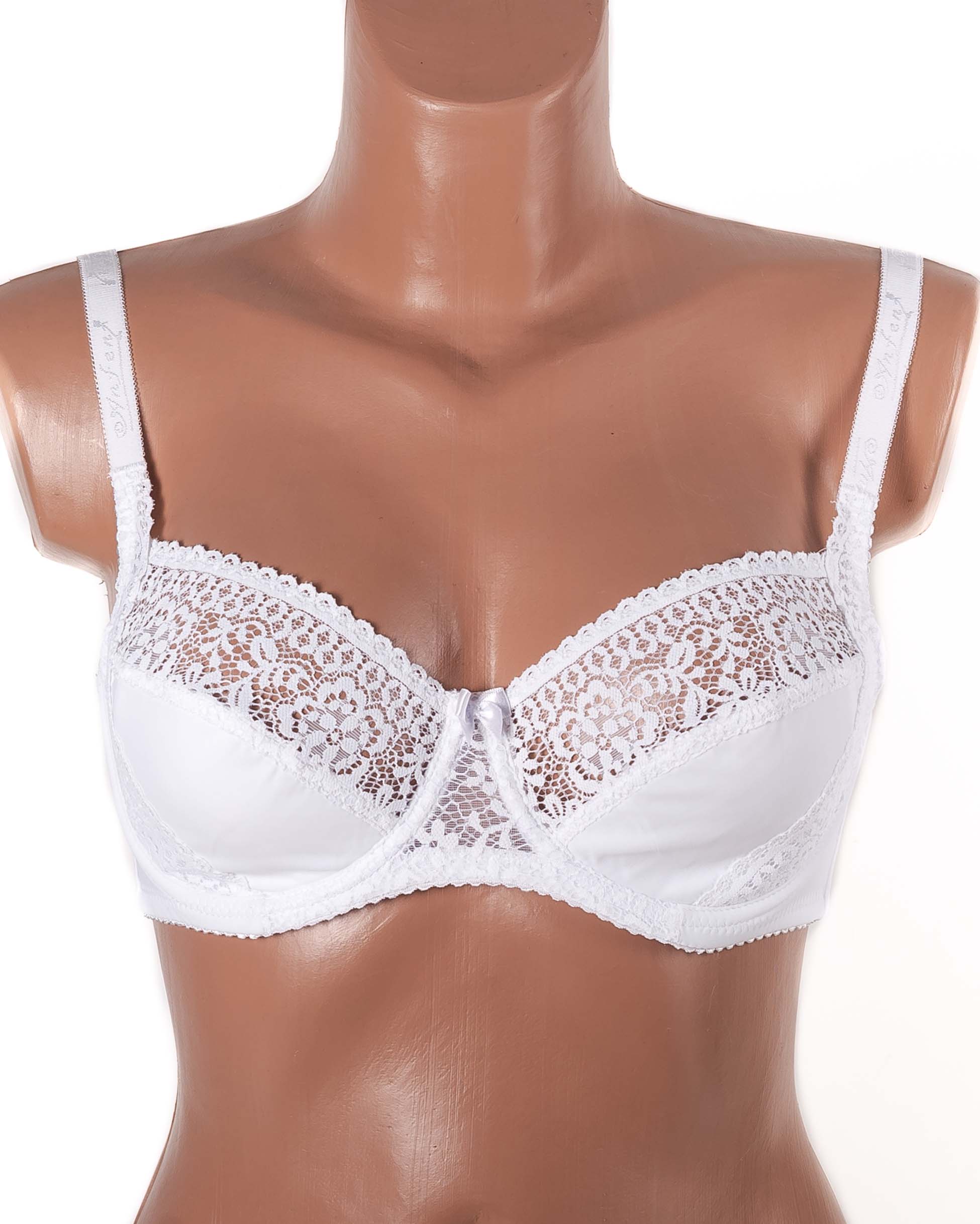 Бюстгальтер мереживний з м'якою чашкою Anfen 31-022 білий 31-022-2