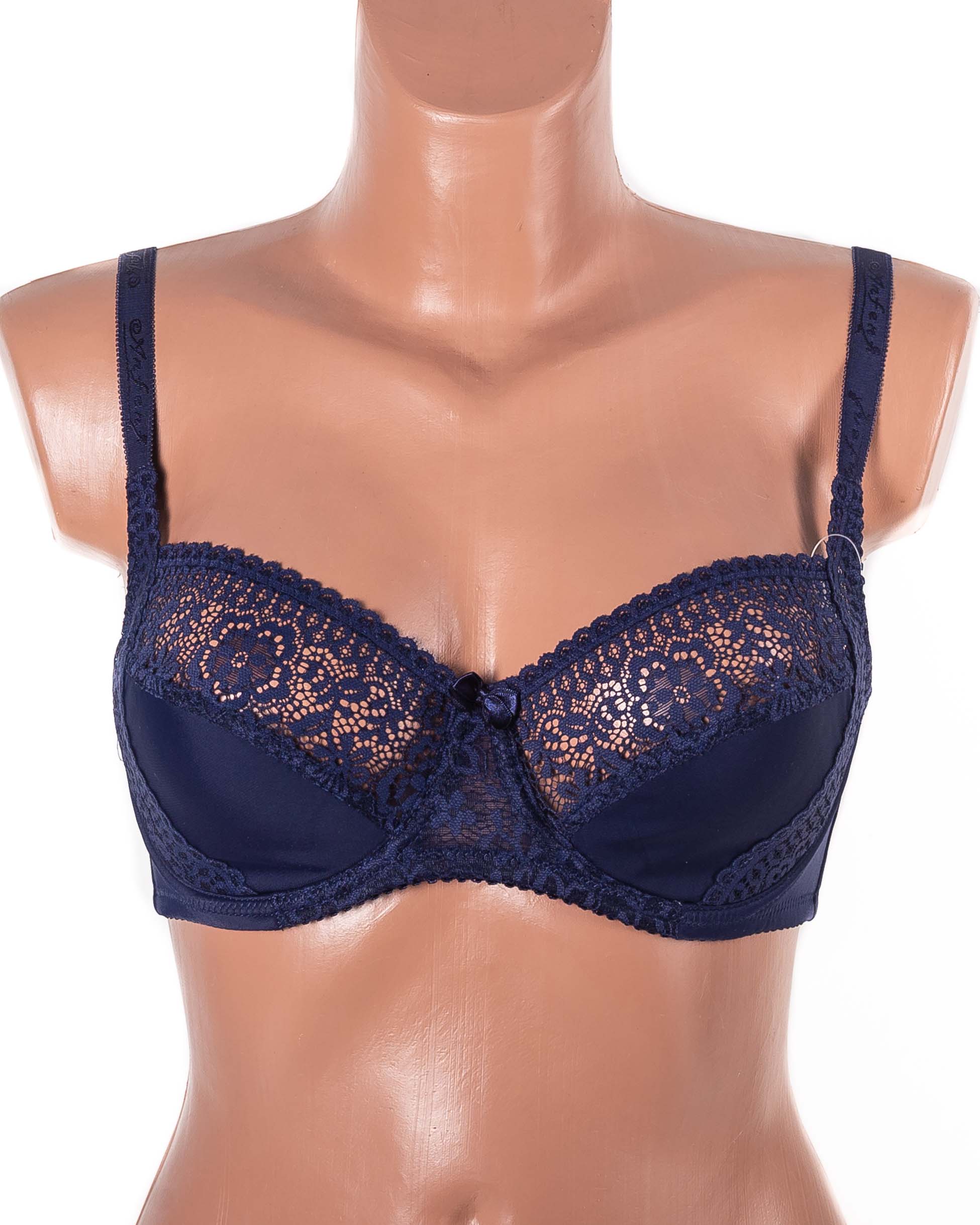 Бюстгальтер мереживний з м'якою чашкою Anfen 31-022 синій 31-022-4