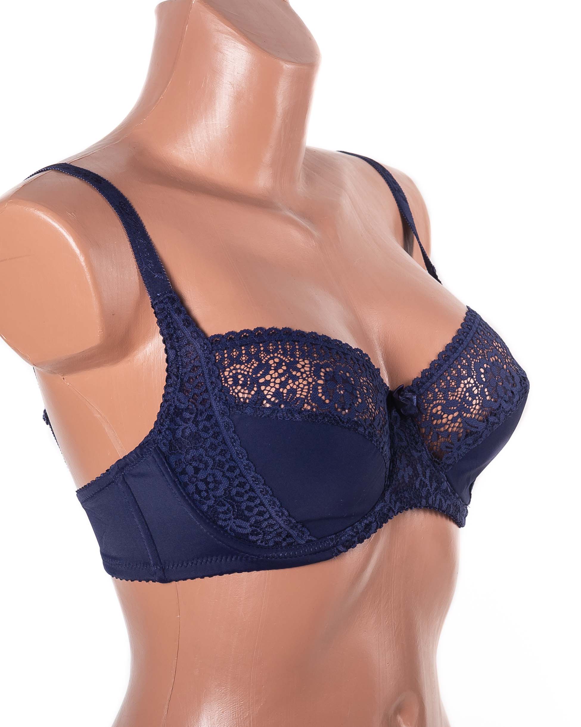 Бюстгальтер мереживний з м'якою чашкою Anfen 31-022 синій 31-022-4