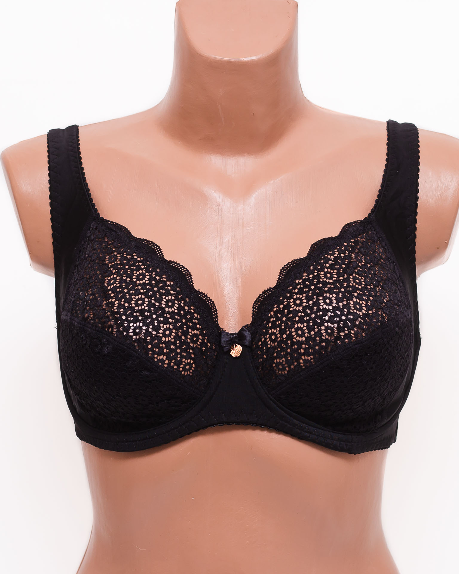 Бюстгальтер кружевной с мягкой чашкой Anfen 31-065 черный 31-065-3