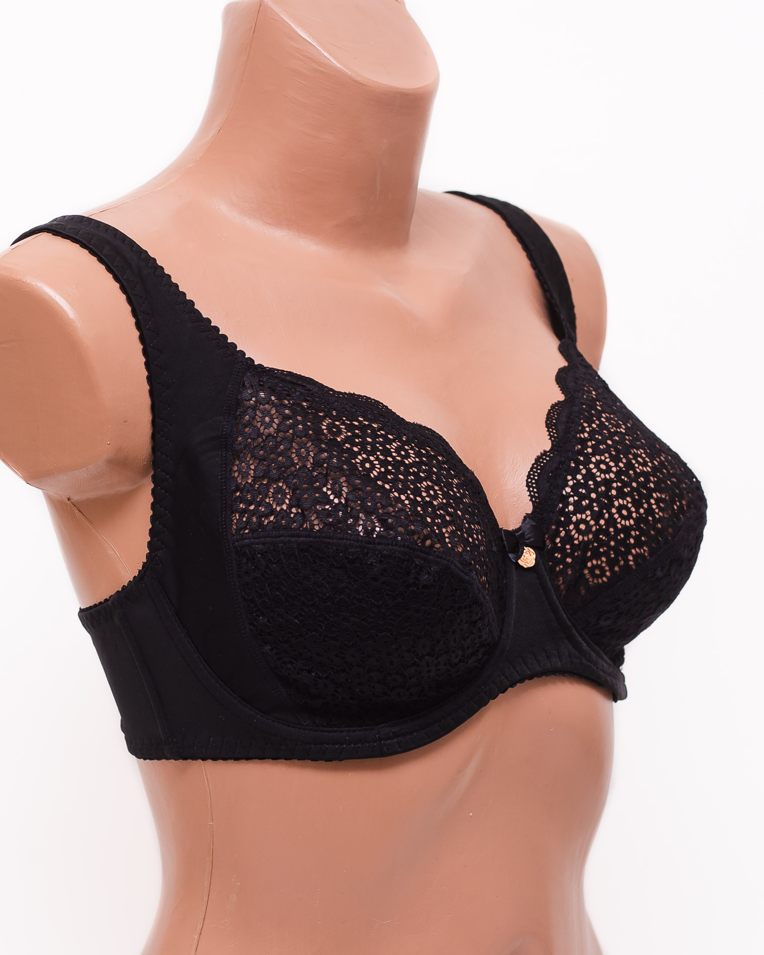 Бюстгальтер кружевной с мягкой чашкой Anfen 31-065 черный 31-065-3