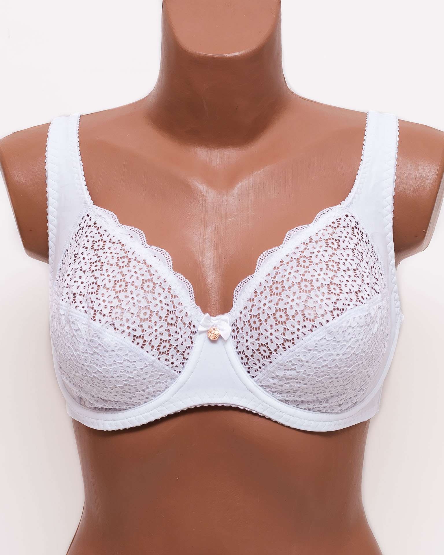 Бюстгальтер кружевной с мягкой чашкой Anfen 31-065 белый 31-065-2