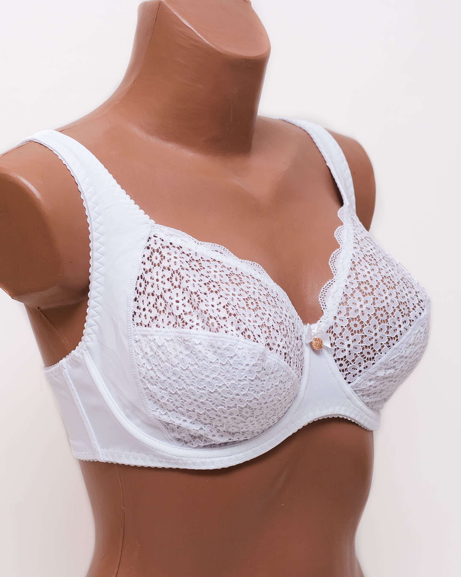 Бюстгальтер кружевной с мягкой чашкой Anfen 31-065 белый 31-065-2