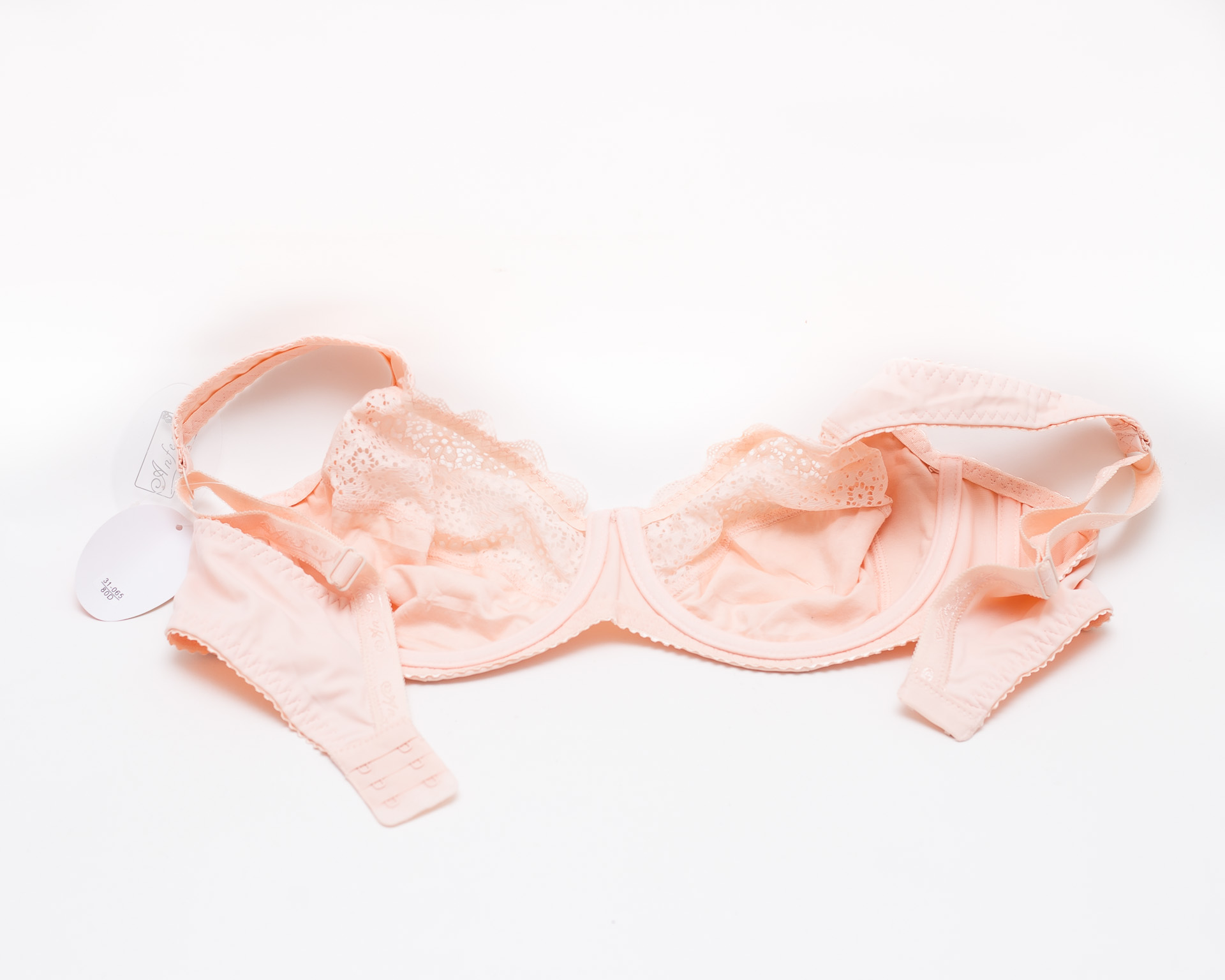 Бюстгальтер кружевной с мягкой чашкой Anfen 31-065 персиковый 31-065-4