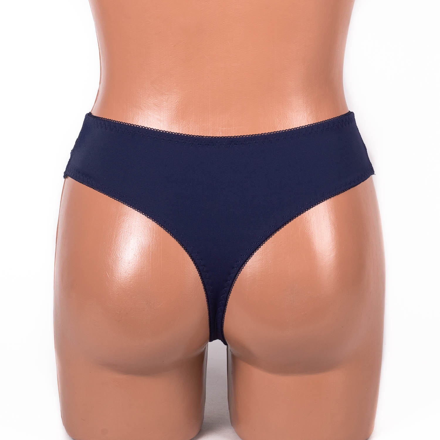 Трусики-стрінги мереживні мікрофібра Anfen 408-55 сині 4093-3