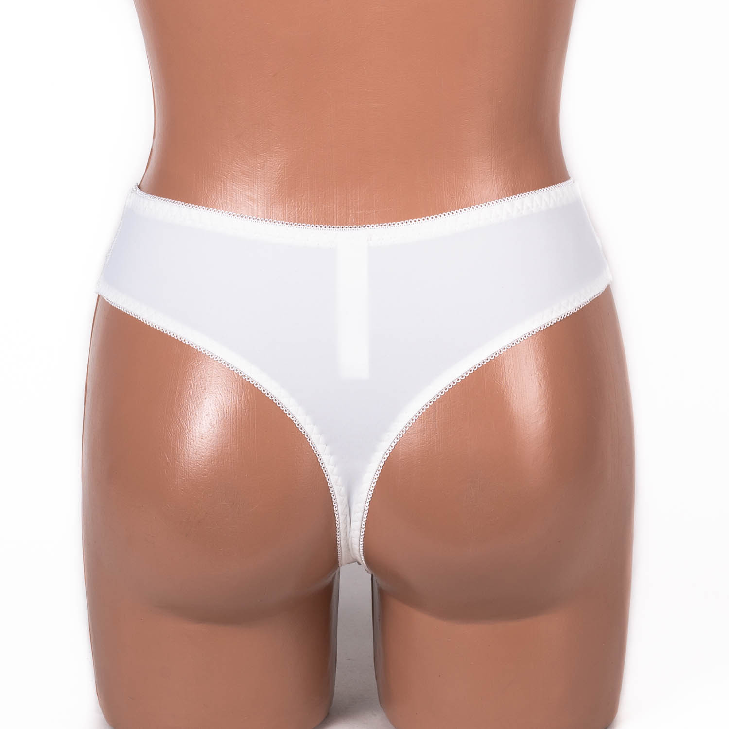 Трусики-стрінги мереживні мікрофібра Anfen 408-55 молочні 4093-2