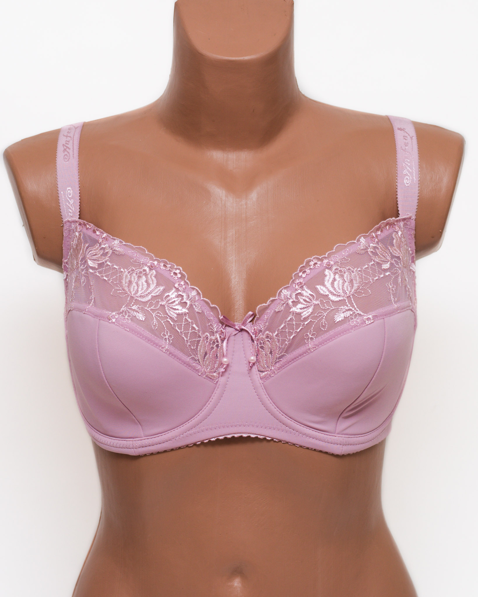 Бюстгальтер с вышивкой Anfen 5-705 пудра 5-705-2