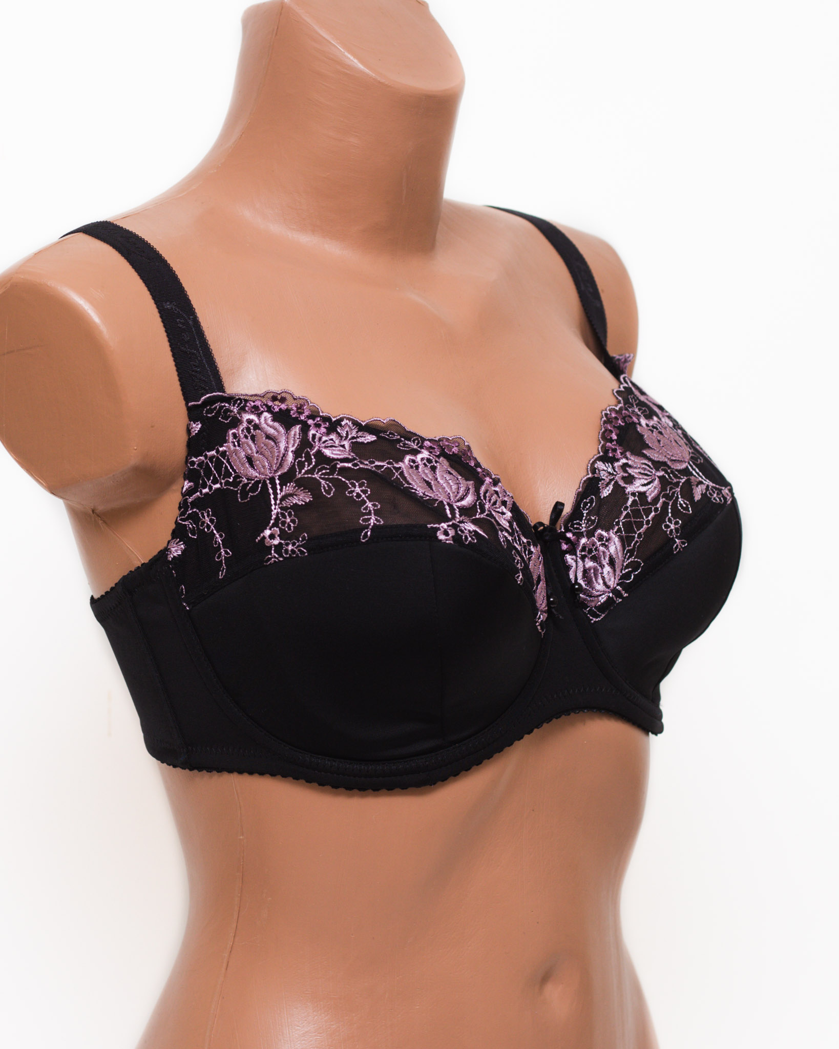 Бюстгальтер с вышивкой Anfen 5-705 черный 5-705-3