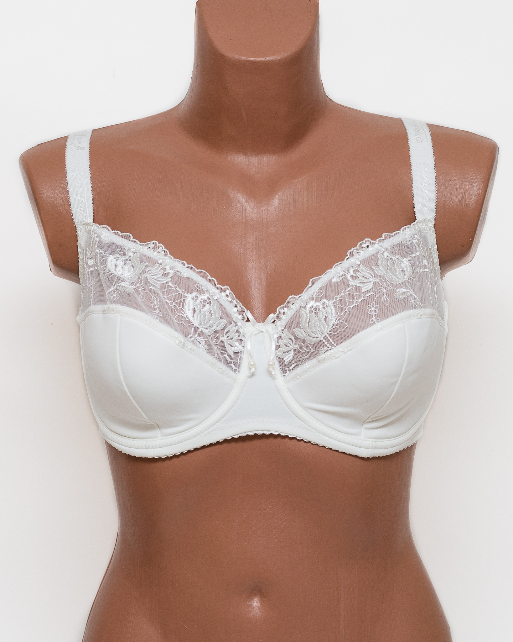 Бюстгальтер с вышивкой Anfen 5-705 молочный 5-705-4