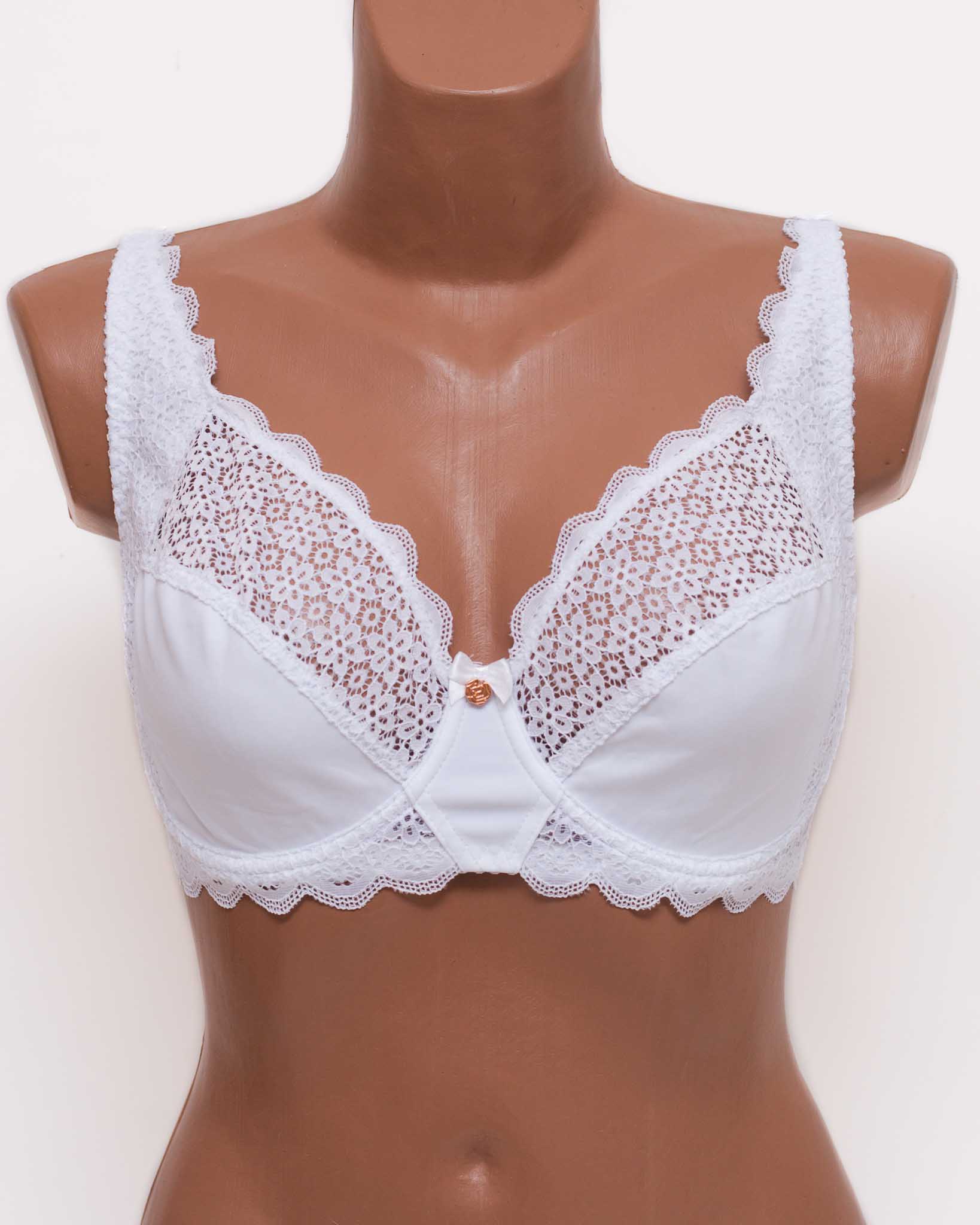 Бюстгальтер мереживний з м'якою чашкою Anfen 5-707 білий 5-707-3