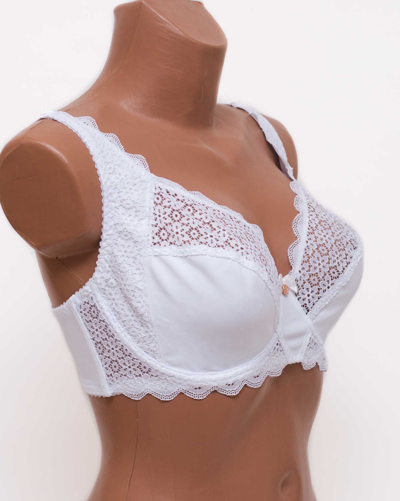 Бюстгальтер мереживний з м'якою чашкою Anfen 5-707 білий 5-707-3