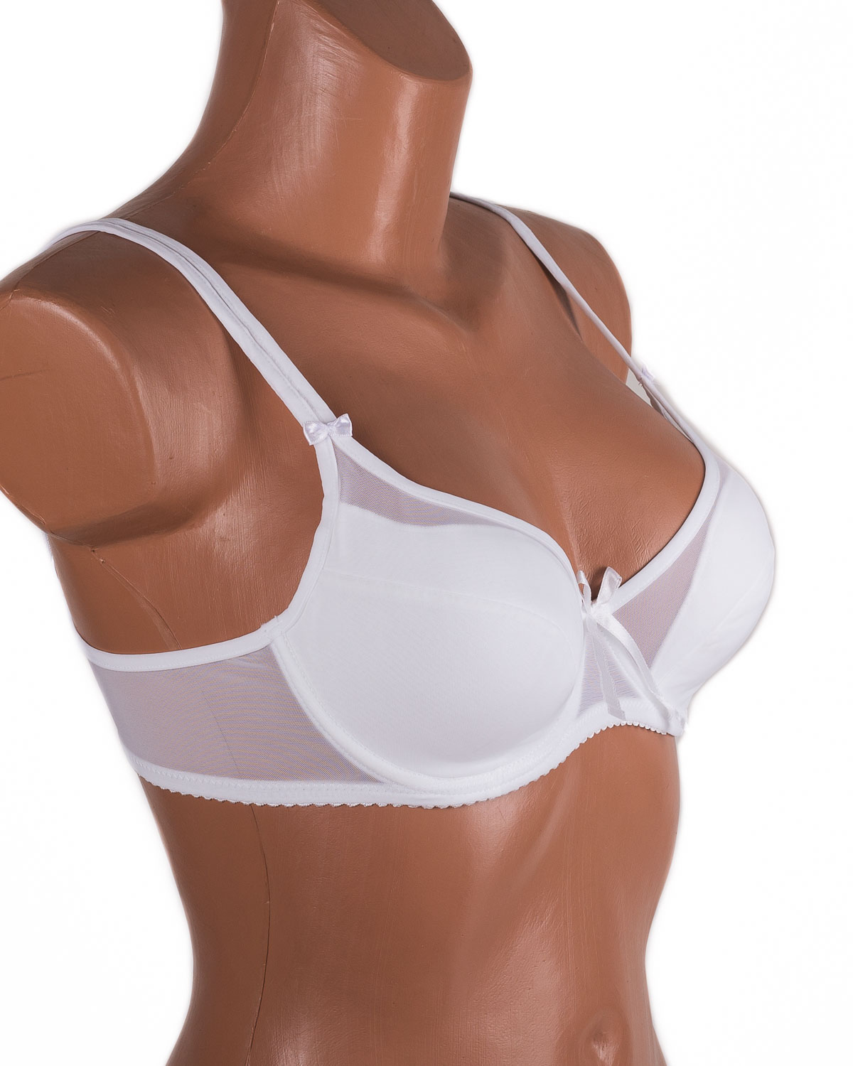 Бюстгальтер на тонкому поролоні з прозорою спинкою Anfen 5015 білий 5015-2