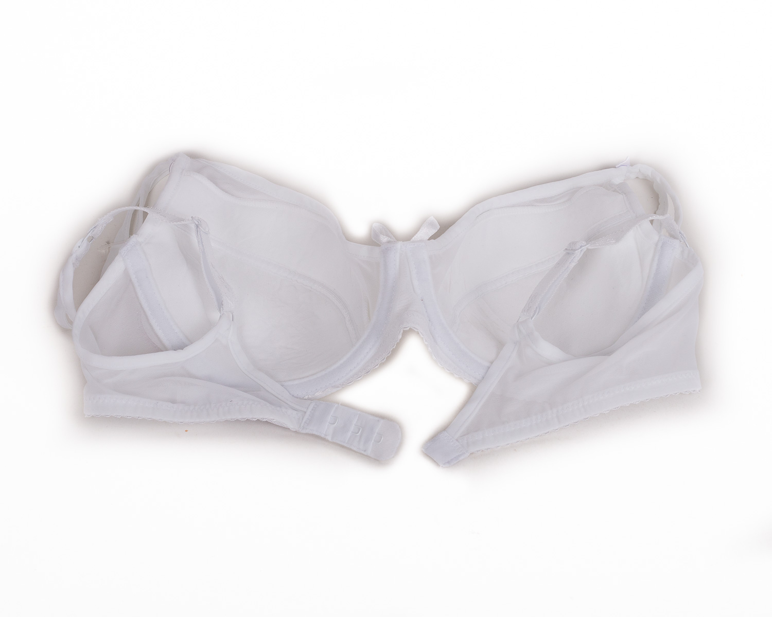 Бюстгальтер на тонкому поролоні з прозорою спинкою Anfen 5015 білий 5015-2