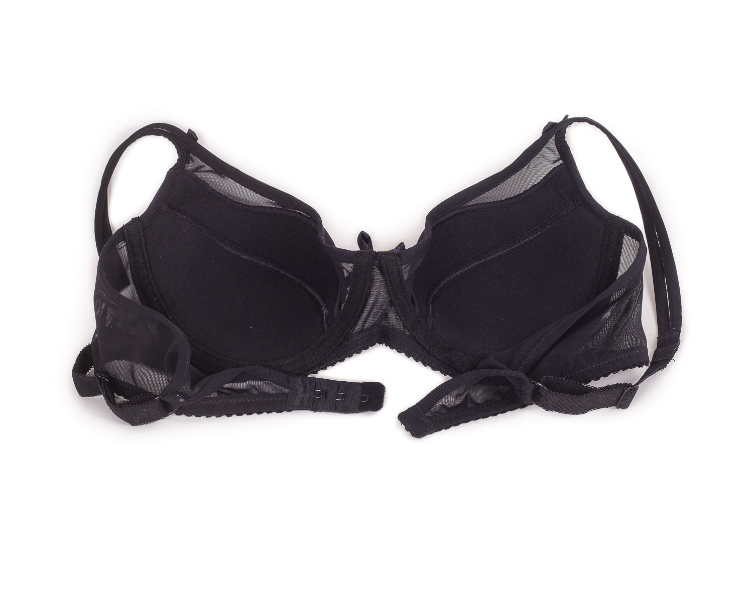 Бюстгальтер на тонкому поролоні з прозорою спинкою Anfen 5015 чорний 5015-6 Бюстгальтер на тонкому поролоні з прозорою спинкою Anfen 5015 чорний 5015-6